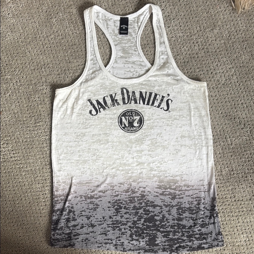 Jack Daniel's Black and White burnout Tank Top